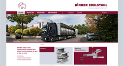 Desktop Screenshot of binder-edelstahl.com